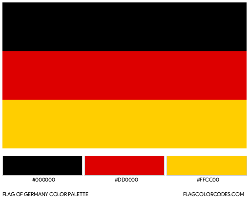 Germany Flag Color Palette
