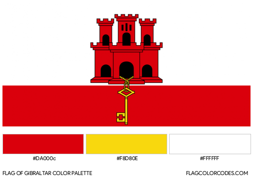Gibraltar Flag Color Palette