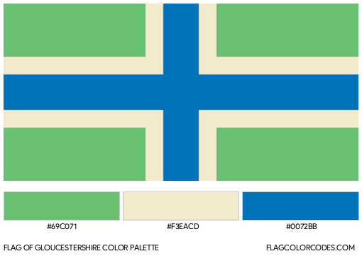 Gloucestershire Flag Color Palette