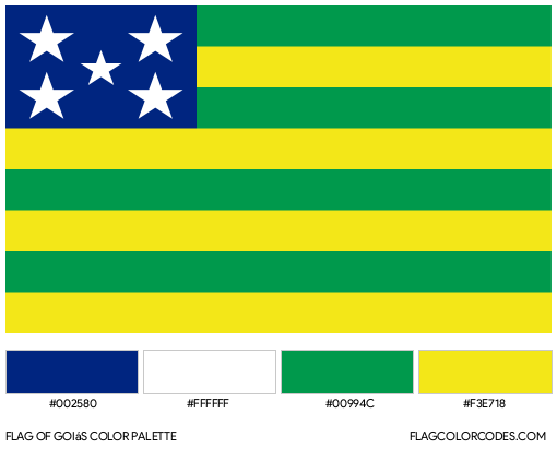 Goiás Flag Color Palette