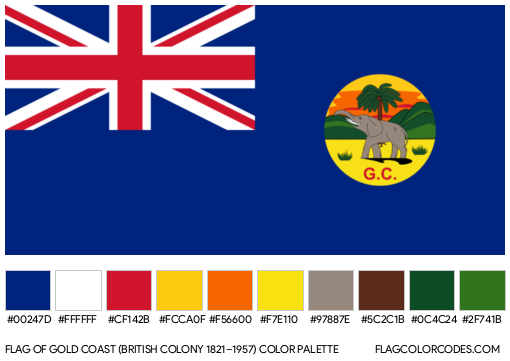 Gold Coast (British Colony 1821–1957) Flag Color Palette