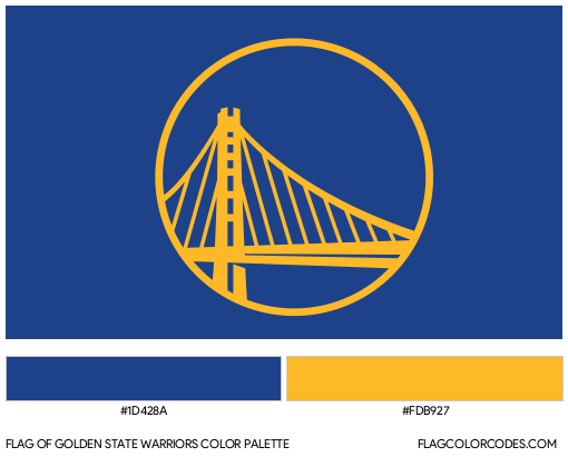 Golden State Warriors Flag Color Palette