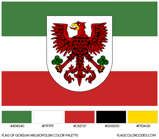 Gorzów Wielkopolski Flag Color Palette