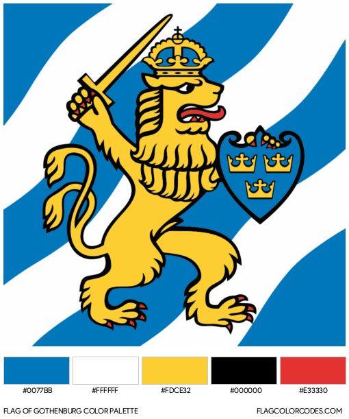 Gothenburg Flag Color Palette