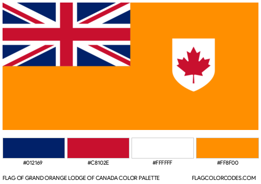 Grand Orange Lodge of Canada Flag Color Palette