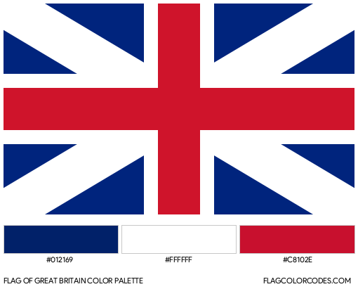 Great Britain Flag Color Palette