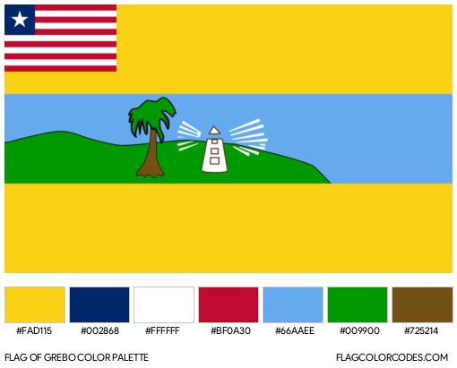 Grebo Flag Color Palette