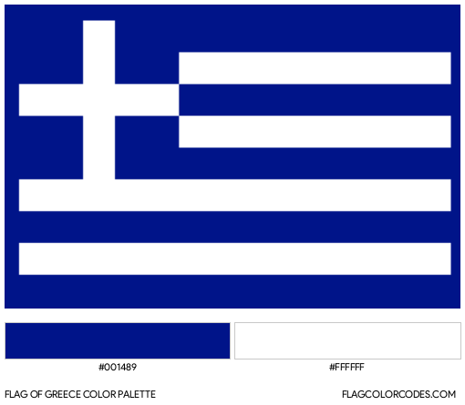 Greece Flag Color Palette