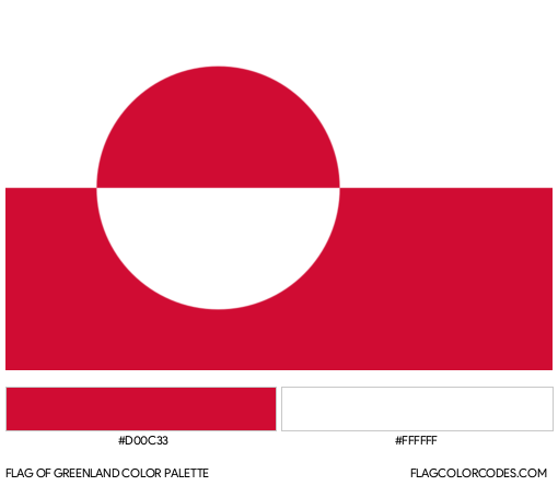 Greenland Flag Color Palette