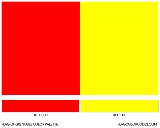 Grenoble Flag Color Palette