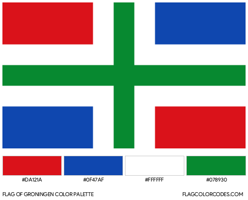Groningen Flag Color Palette