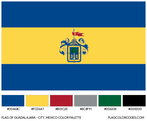Guadalajara Flag Color Palette