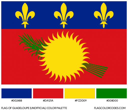Guadeloupe (Unofficial) Flag Color Palette