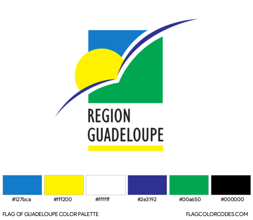 Guadeloupe Flag Color Palette