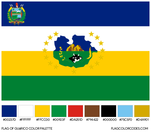 Guárico Flag Color Palette