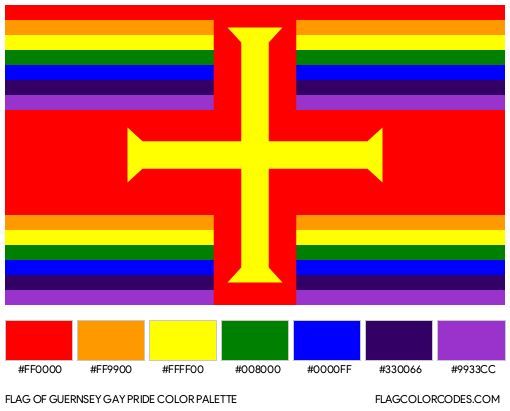 Guernsey Gay Pride Flag Color Palette