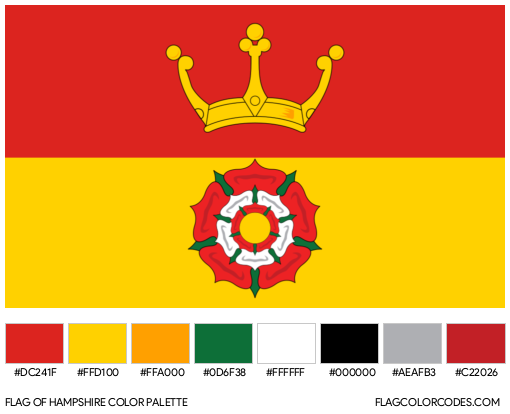Hampshire Flag Color Palette