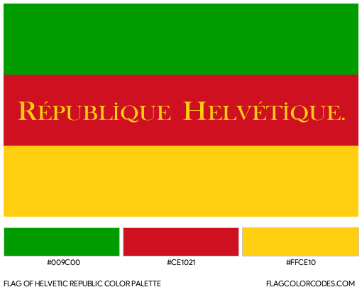 Helvetic Republic Flag Color Palette