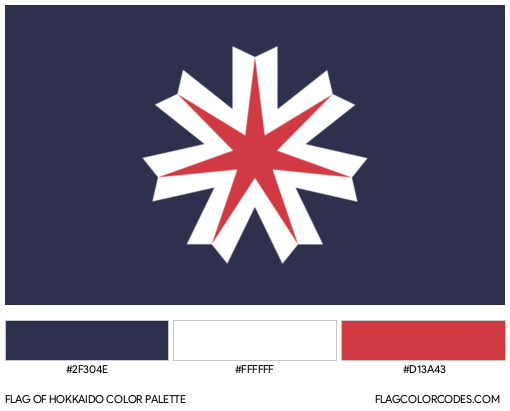 Hokkaido Flag Color Palette