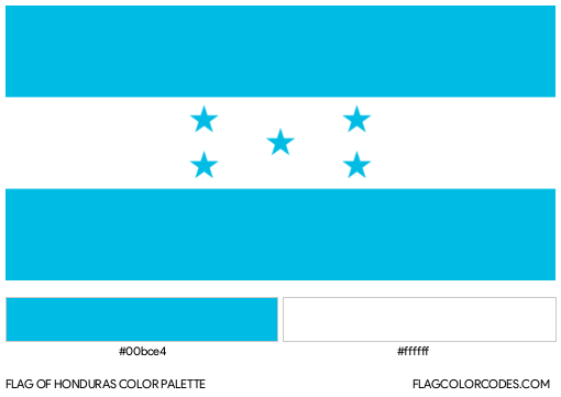 Honduras Flag Color Palette