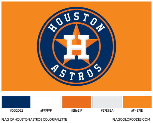 Houston Astros Flag Color Palette