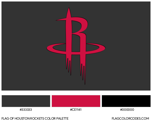 Houston Rockets Flag Color Palette