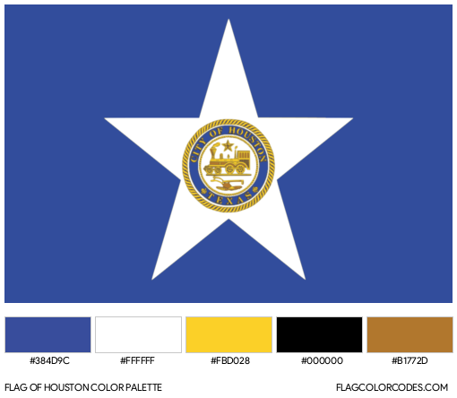 Houston Flag Color Palette