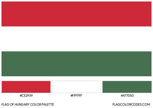Hungary Flag Color Palette