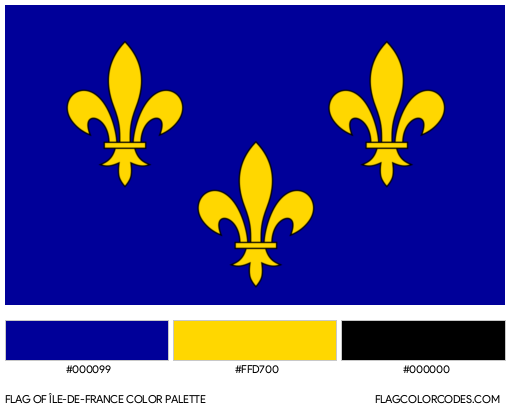 Île-de-France Flag Color Palette