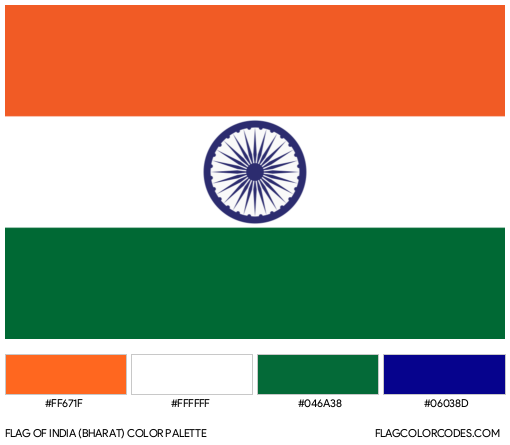 India (Bharat) Flag Color Palette