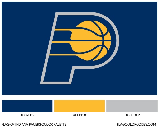 Indiana Pacers Flag Color Palette