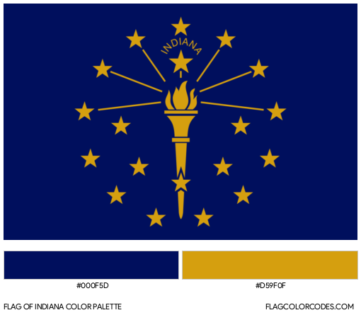 Indiana Flag Color Palette