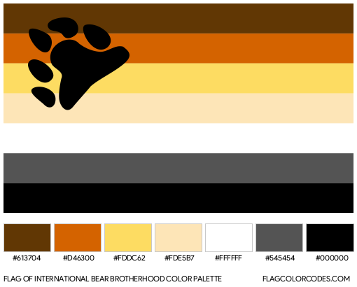 International Bear Brotherhood Flag Color Palette