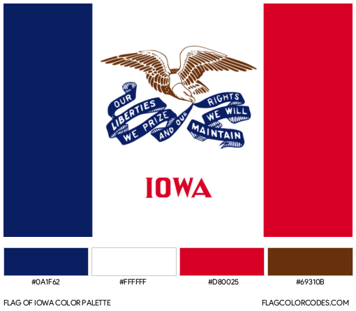 Iowa Flag Color Palette