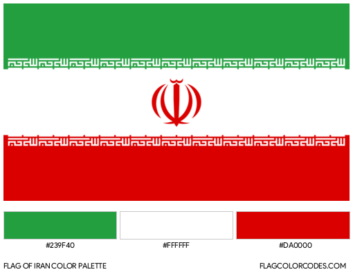 Iran Flag Color Palette