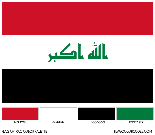 Iraq Flag Color Palette
