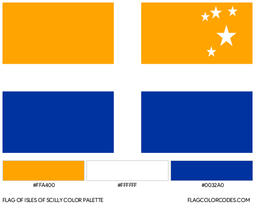 Isles of Scilly Flag Color Palette
