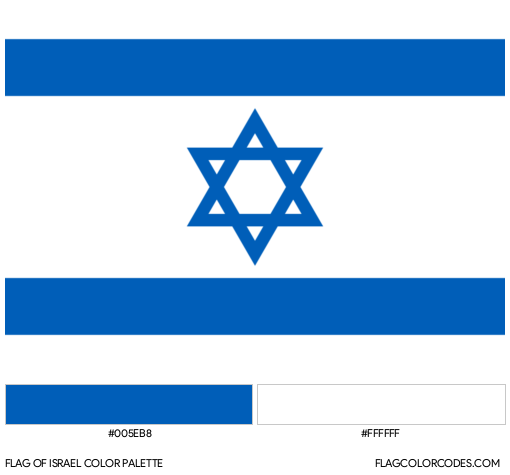 Israel Flag Color Palette
