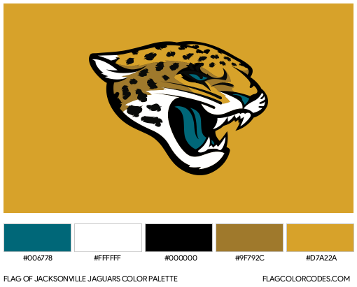 Jacksonville Jaguars Flag Color Palette