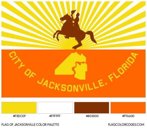 Jacksonville Flag Color Palette