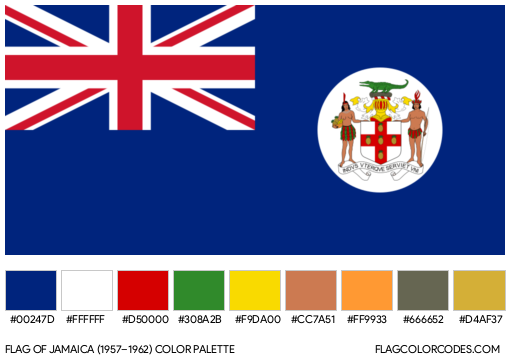Jamaica (1957–1962) Flag Color Palette