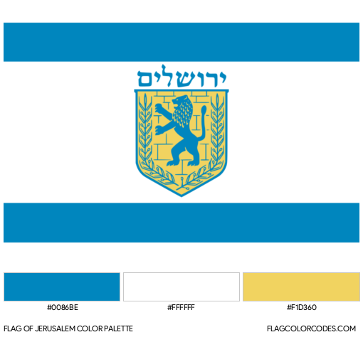 Jerusalem Flag Color Palette