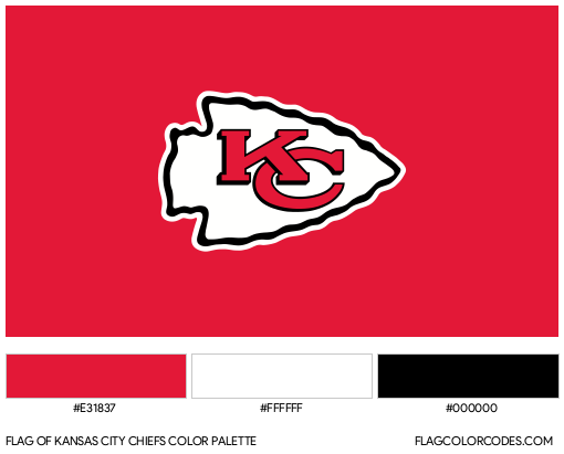 Kansas City Chiefs Flag Color Palette