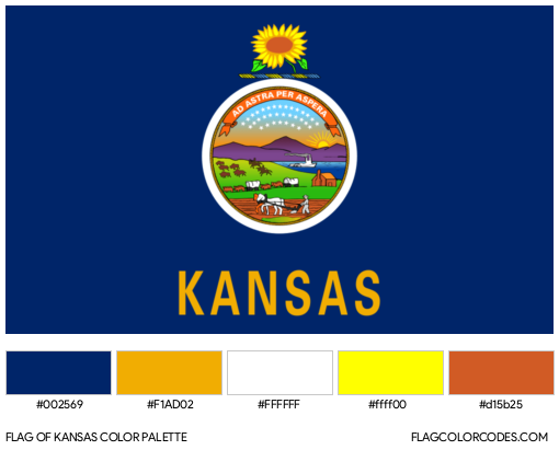 Kansas Flag Color Palette