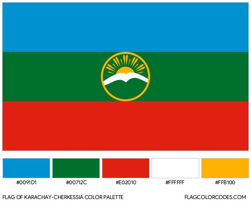 Karachay-Cherkessia Flag Color Palette