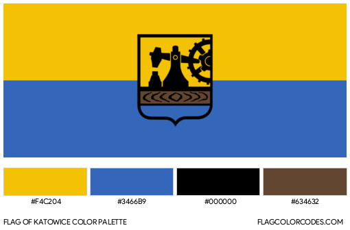 Katowice Flag Color Palette