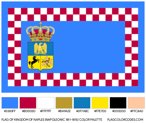 Kingdom of Naples (Napoleonic 1811-1815) Flag Color Palette