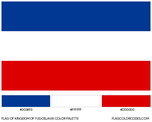 Kingdom of Yugoslavia Flag Color Palette