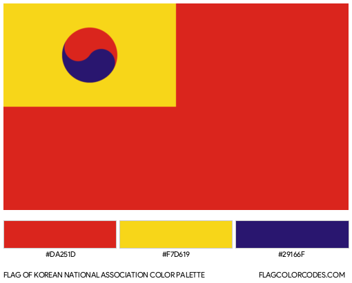 Korean National Association Flag Color Palette