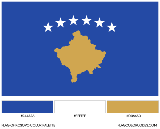 Kosovo Flag Color Palette